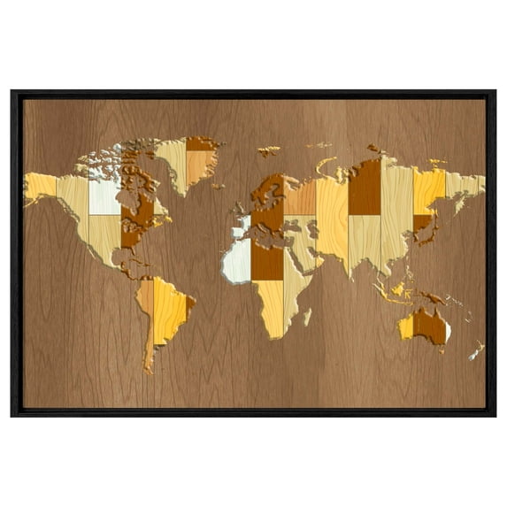 Relief Art World Map Wall Art Canvas Abstract Map Art Watercolor Map Decor Mordern Design Framed Canvas Art For Bedroom Livingroom Office