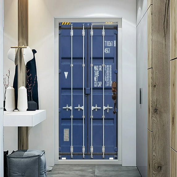 Relief Beach Sea Wallpaper House Door Design Self-adhesive D Door Sticker ration D Natural Scenery D