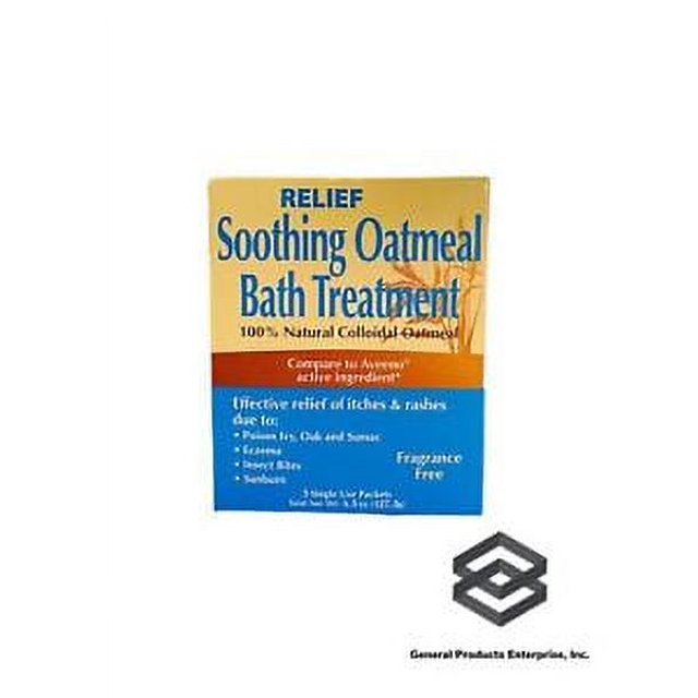 Relief MD Soothing Oatmeal Bath Treatment 3 Single Use Packets (Total 4