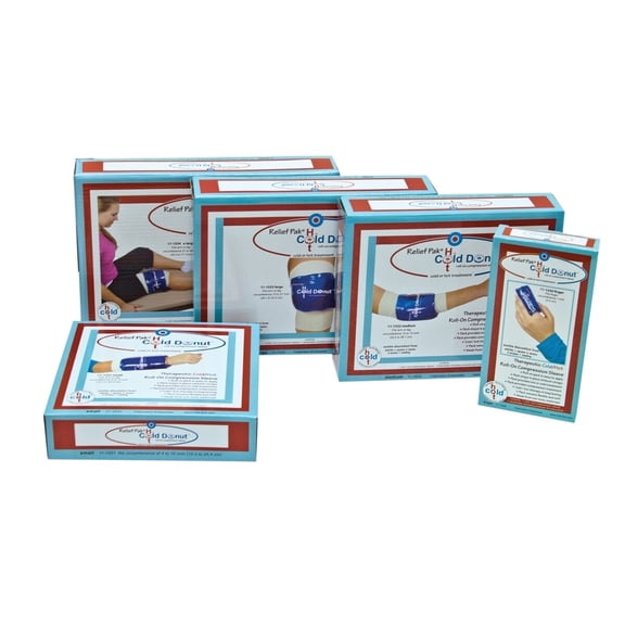 Relief Pak Finger Hot Cold Donut Roll-on Compression Sleeve