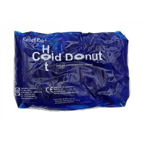 Relief Pak Hot Cold Donut Roll-on Compression Sleeve, Large