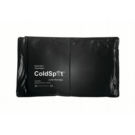 Relief Pak\xc2\xae ColdSpot\xe2\x84\xa2 Black Urethane Pack - half size - 7" x 11" - Case of 12