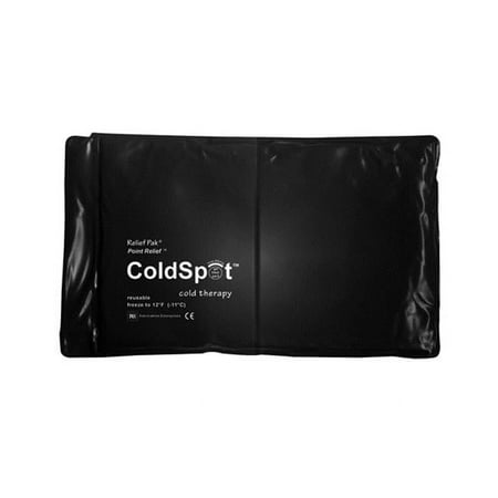Relief Pak\xc2\xae ColdSpot\xe2\x84\xa2 Black Urethane Pack - half size - 7" x 11"