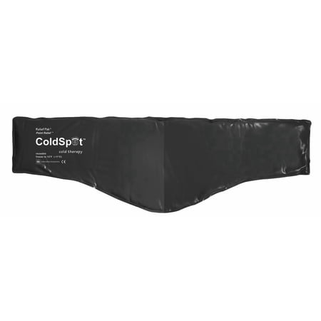 Relief Pak\xc2\xae ColdSpot\xe2\x84\xa2 Black Urethane Pack - neck contour - 6" x 23"