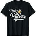 thumbnail image 1 of Relief Pitcher Beer and Baseball Funny T-Shirt, 1 of 3