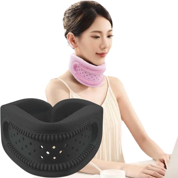 Relief Pressure Hollow-Out Breathable Soft Neck Brace, Posture Corrector & Cervical Collar Traction Device for Neck Pain and Support, Breathable Adjustable, Keep Vertebrae Stable and Aligned