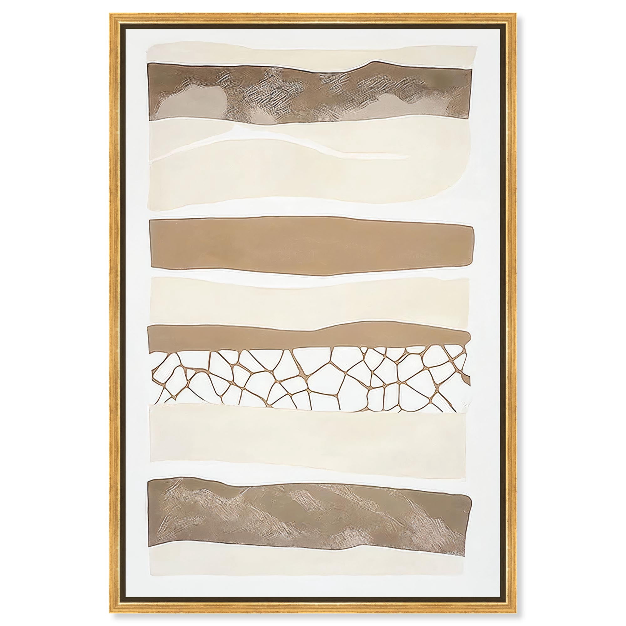 Relief Rifts II Canvas Textured Boho Art by Art Remedy, Gold Frame, 10 ...