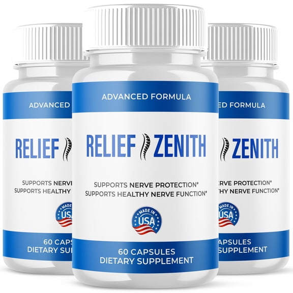 Relief Zenith Advanced Nerve Health Support Pills Natural Vitamin Supplement ReliefZenith 180 Capsules