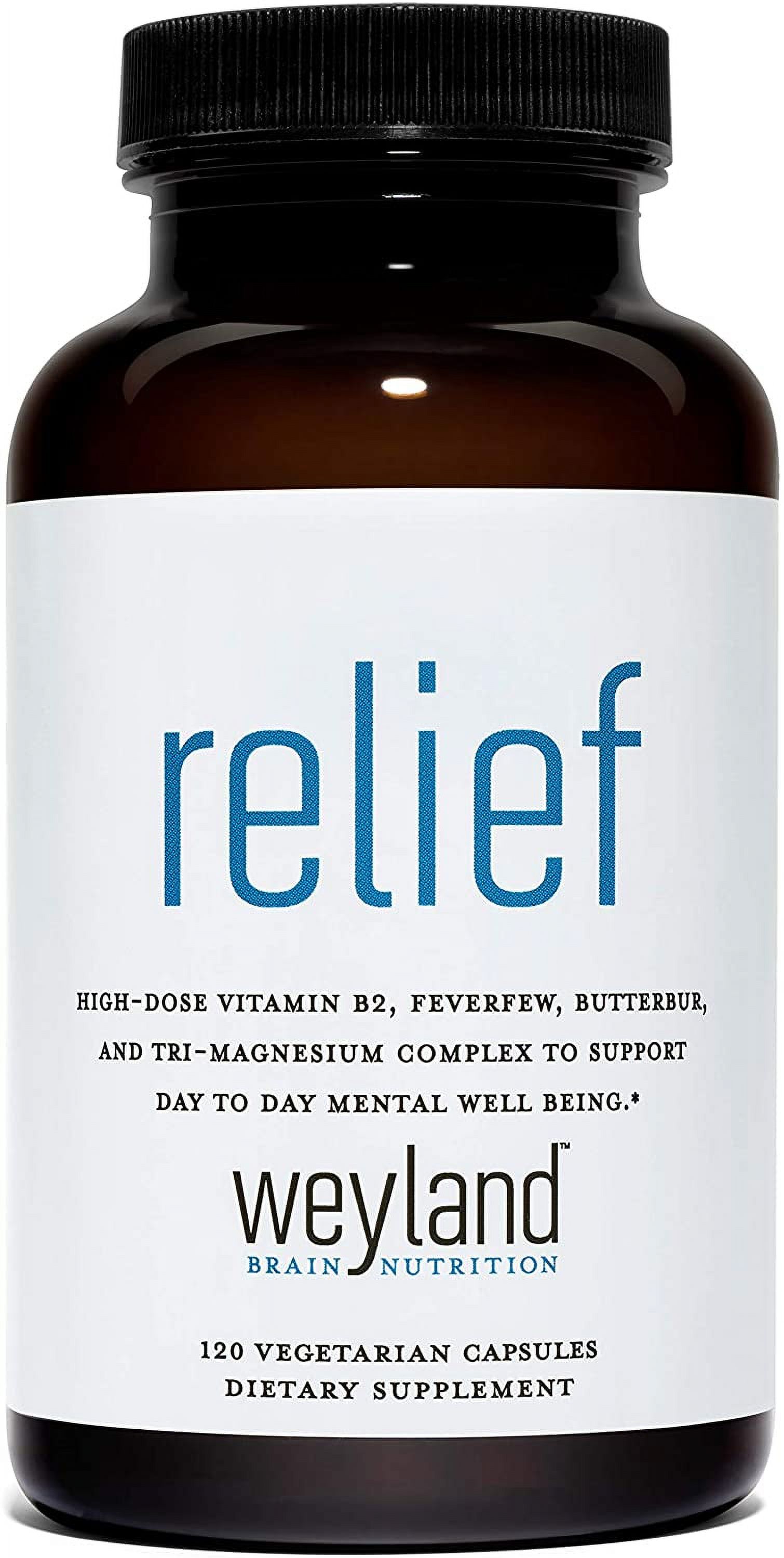 Migraine Relief Supplement PA Free Butterbur Root, Riboflavin
