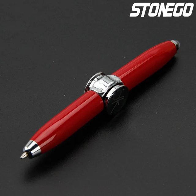 Relieve Stress Spinner Pen Gyroscope Decompression Light Ball Pen Shape Finger Gyro Writing Pen 9177