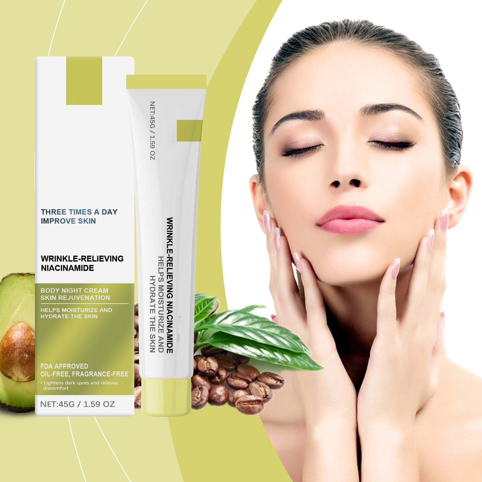 Relieving N Iacinamide Body Night C Ream Skin Care Travel Kit Skin Care