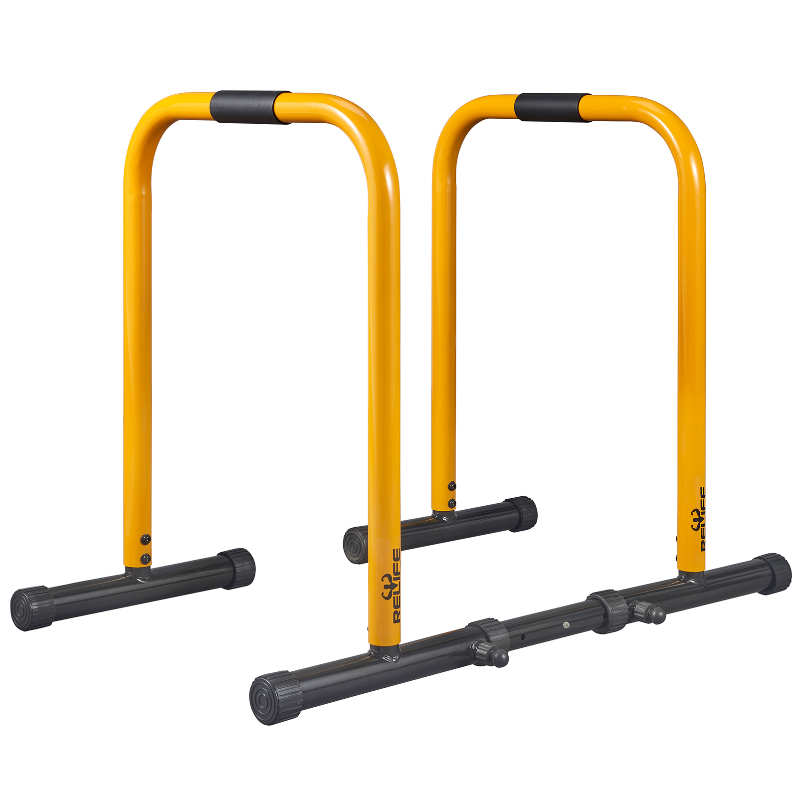 Relife Adjustable Parallette Dip Bar Station Fitness Workout Dip Stand