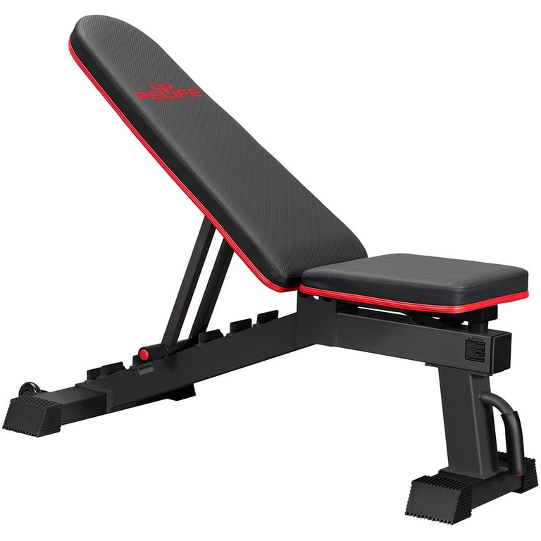 Relife Sports Ajustable Weight Bench for Full Body Workout Incline and Decline Weight Bench for Indoor Workout Home Gym