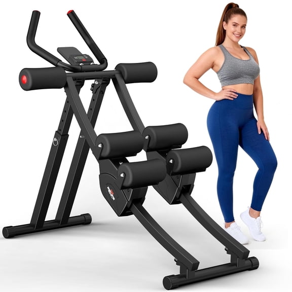 RELIFE REBUILD YOUR LIFE Foldable Dual-Track Waist Trainer, Multifunctional Abdominal Crunch Exercise Machine for Home Full-Body Workout