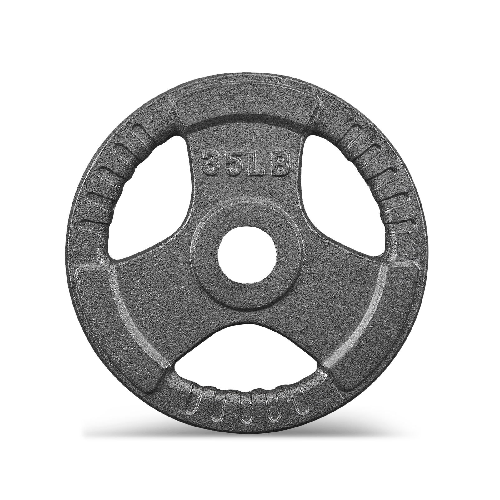 Relife Sports TriGrip Handles Weight Plates,Barbell Cast Iron Standard Weight Plate, 35lb