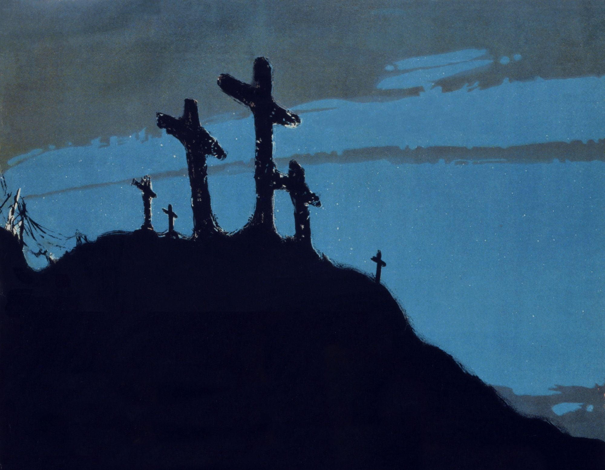 Religion. Detail Of A World War I Poster Showing Graves Marked With