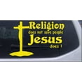 thumbnail image 1 of Religion Does Not Save People Jesus Does Car or Truck Window Decal Sticker, 1 of 1