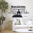 thumbnail image 1 of Religion Given People Hope - Jon Stewart Religious Religion Quotes Saying Inspiration Wall Decal Wall Art Designs Stickers For Girls / Boys Home Room Decor Vinyl Wall Sticker Decoration (8x10 inch, 1 of 3