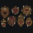 thumbnail image 1 of Religion Heart Rhinestone Iron on Hotfix Heat Transfer Decal Bling Rhinestone Decals Rhinestone Heat Transfer Patch Clothing Repair Applique, 1 of 8