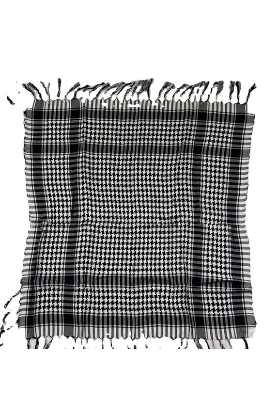 Religious Adult Keffiyeh Headscarf Turban Lattice Pattern Arab Scarf Outdoor Headscarf for Male Cycling Hair Accessory