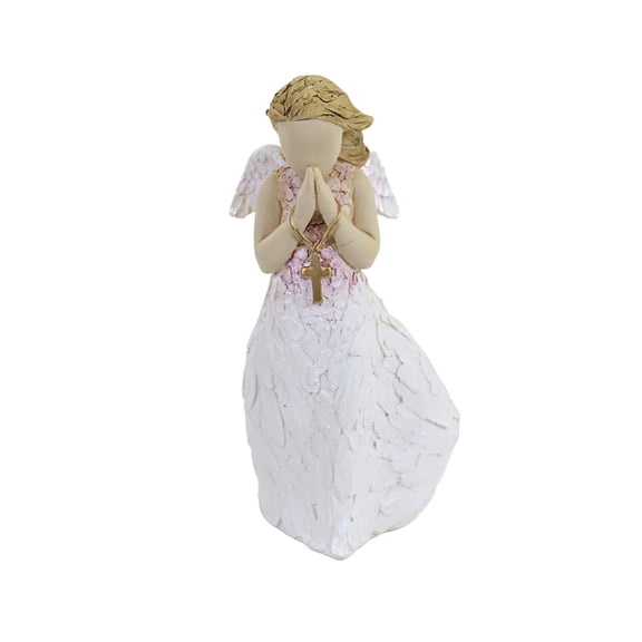 Religious Angel of Strength, 6.0", Polyresin, Strength Cross, Collectible Figurines, 13346