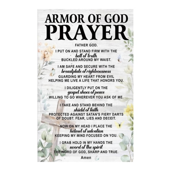 Religious Bible Verse Wall Decor Armor of God Scripture Art for Christian Home Office and Church Prayer Room Decor Inspirational Gift and Spiritual Print