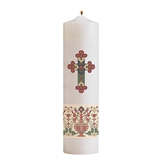 Religious Candles Jesus Christ Coronation Candle, 12 Inch, White
