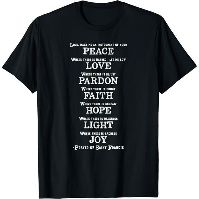 Religious Catholic Prayer - Saint Francis of Assisi T-Shirt - Walmart.com