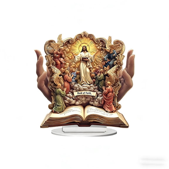 Religious Character Figurine Resin Statue, Jesus Praying Pose for Home Church Christmas Decoration Christian Figurines Home Decor