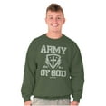 thumbnail image 1 of Religious Christian Army of God Men's Crewneck Sweatshirt Brisco Brands S, 1 of 6