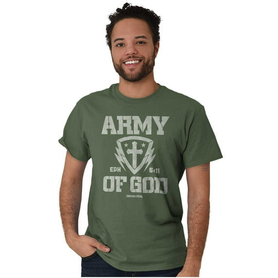 Religious Christian Army of God Men's Graphic T Shirt Tees Brisco Brands S