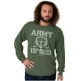 thumbnail image 1 of Religious Christian Army of God Men's Long Sleeve Tee T Shirt Brisco Brands S, 1 of 6