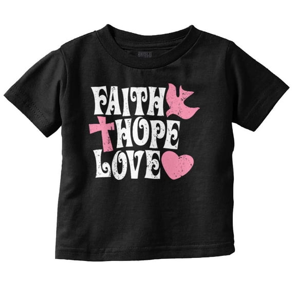 Religious Christian Faith Hope Love Youth T Shirt Tee Girls Infant Toddler Brisco Brands 6M