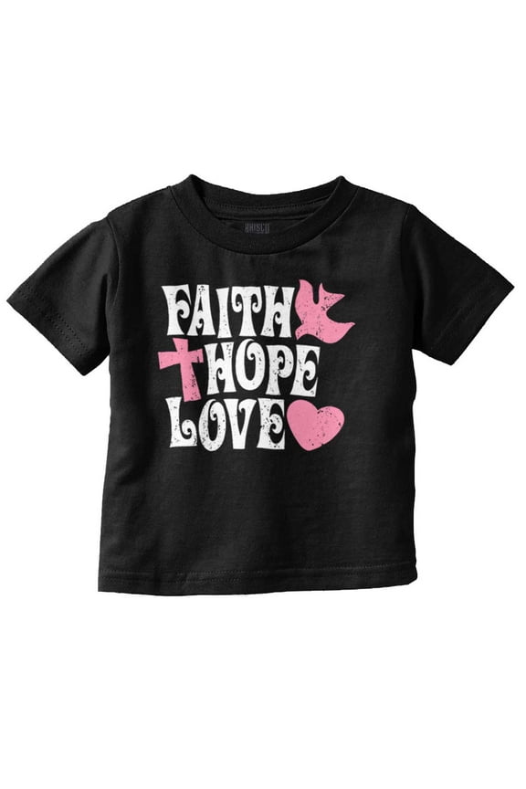 Religious Christian Faith Hope Love Youth T Shirt Tee Girls Infant Toddler Brisco Brands 6M