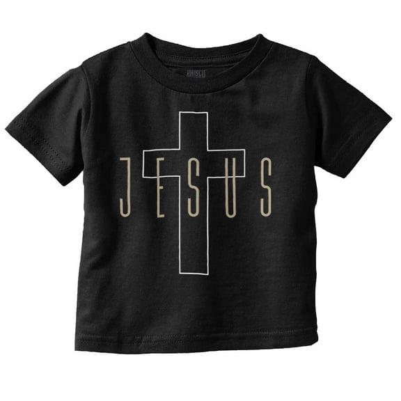 Religious Christian Faith Jesus Cross Toddler Boy Girl T Shirt Infant Toddler Brisco Brands 4T