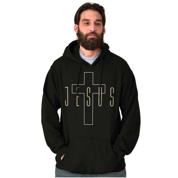 Religious Christian Faith Jesus Cross Unisex Plus Fleece Graphic Hoodie Brisco Brands 5X