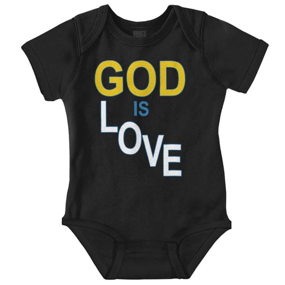 Religious Christian God is Love Romper Boys or Girls Infant Baby Brisco Brands 6M