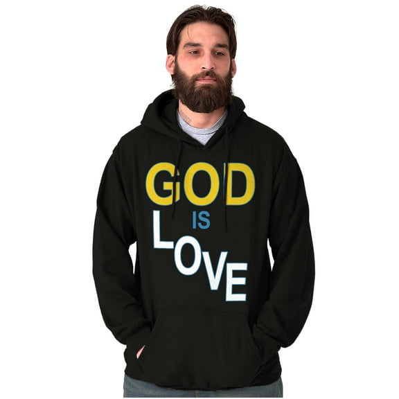 Religious Christian God is Love Unisex Plus Fleece Graphic Hoodie Brisco Brands 3X