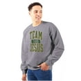 thumbnail image 1 of Religious Christian Team Jesus Unisex Plus Fleece Graphic Sweatshirt Brisco Brands 4X, 1 of 5