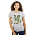 thumbnail image 1 of Religious Christian Team Jesus Womens Slim Fit Graphic Tee Brisco Brands S, 1 of 5