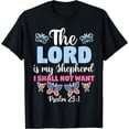 thumbnail image 1 of Religious Christian The Lord Is My Shepherd I Shall Not Want T-Shirt Black 3X-Large, 1 of 4