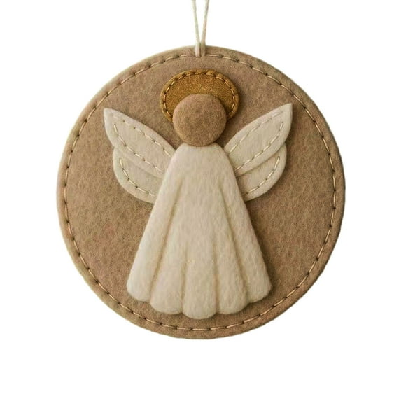 Religious Christmas Ornaments, Hand-Embroidered Biblical Scene Hanging Decor, Nativity Themed Tree Ornament for Home, Meaningful Christian Gift(B)