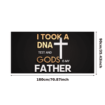 Religious Cross Inspirational Banner Faith Message Spiritual Quote God Decoration for Church Events Home Decor Study