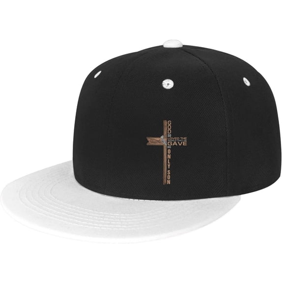 Religious Cross John 3:16 God Loved The World Jesu Trucker Hat Baseball Cap Men Women Cowboy hat Golf Dad Cap White