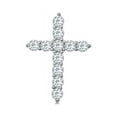 thumbnail image 1 of Religious Cross Pendant With CZ, 925 Sterling Silver with Chain Necklace, 1 of 3
