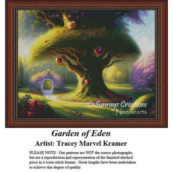 Religious Cross Stitch Pattern | Garden of Eden (Pattern Only, You Provide The Floss and Fabric)