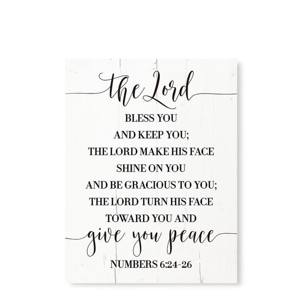 Religious Decor Sign Poster,The Lord Bless You and Keep You Sign, Scripture Wall Art, Bible Verse Sign Poster, Numbers 6:24-26 Christian Door Sign, Christian Gift