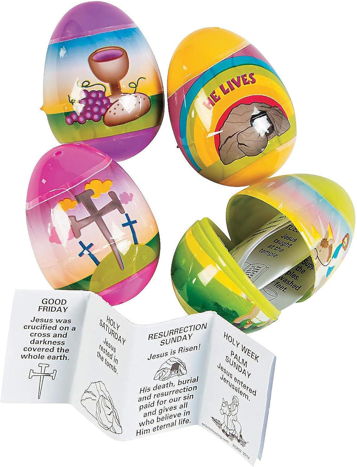 Religious Easter Eggs - Teach Faith with Fun with Easter Eggs 12 Pcs ...