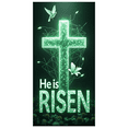 thumbnail image 1 of Religious Easter Themed Backdrop Banner with He is Risen Text Flying Doves and Cross Background for Church Celebrations Easter Parties Religious Gatherings Worship Events Decorations, 1 of 7