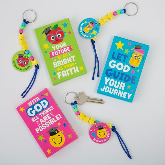 Religious Elementary Graduation Keychain Craft Kit Handout with Box for 12